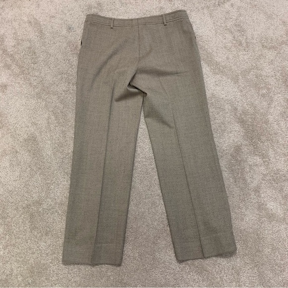 Akris Punto tan brown wool trousers dress pants Sz 12 - Picture 4 of 13